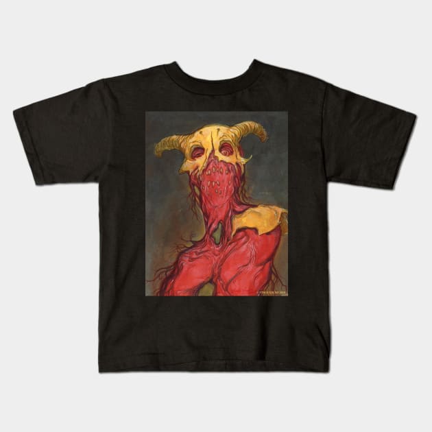 The Horned God Kids T-Shirt by VinceLocke